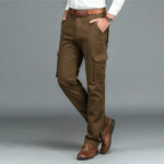 Braune Cargohose Herren Straight Fit