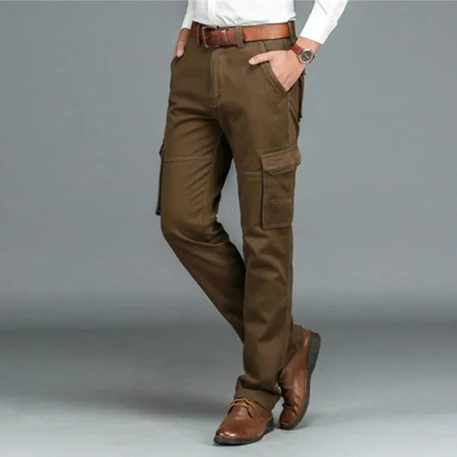 Braune Cargohose Herren Straight Fit