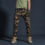 Military Cargohose Herren Slim Fit in Braun