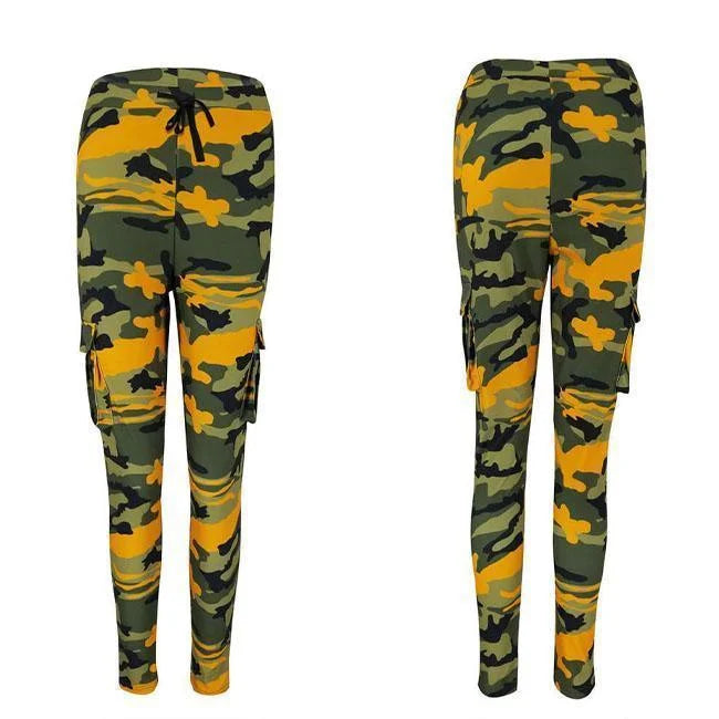 Camouflage Cargo Jogger Damen Skinny