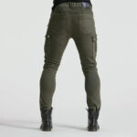 Khaki Motorrad Cargohose Herren Slim Fit