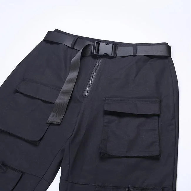 Schwarze Tactical Cargohose Damen