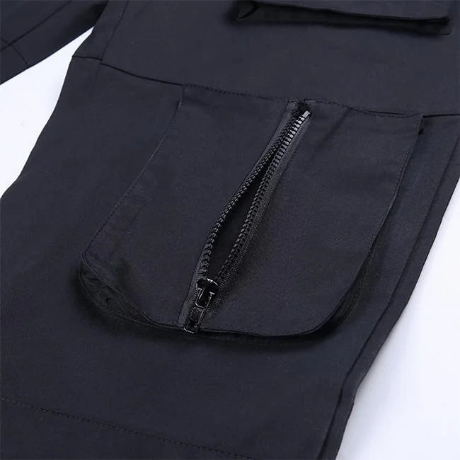 Schwarze Tactical Cargohose Damen