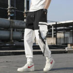 Weiße Cargo Jogger Herren