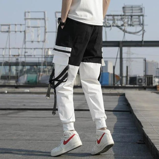 Weiße Cargo Jogger Herren