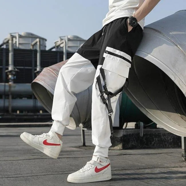 Weiße Cargo Jogger Herren
