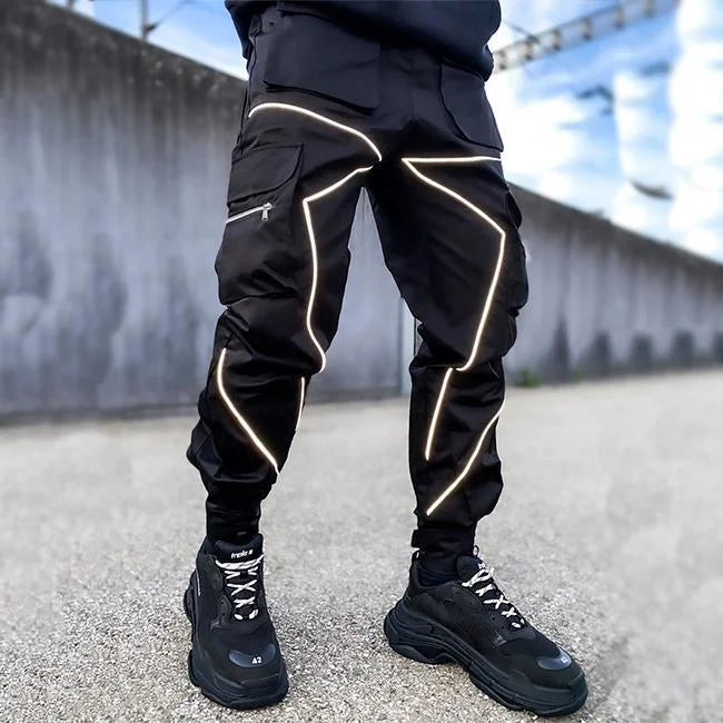 pantalon-cargo-reflechissant-355.jpg Reflektierende Cargohose Herren in Schwarz