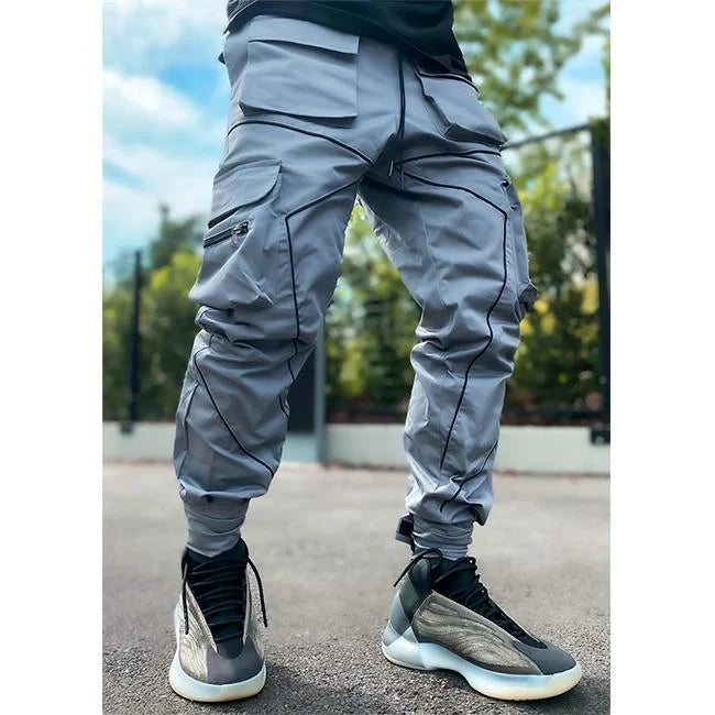 Reflektierende Cargohose Herren in Blau
