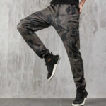 Military Cargohose Herren in Lederoptik, Camouflage