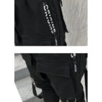Skinny Cargohose Herren Lab in Schwarz
