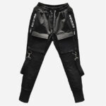 Skinny Cargohose Herren Lab in Schwarz
