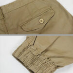 Beige Stretch Cargohose Herren Slim Fit