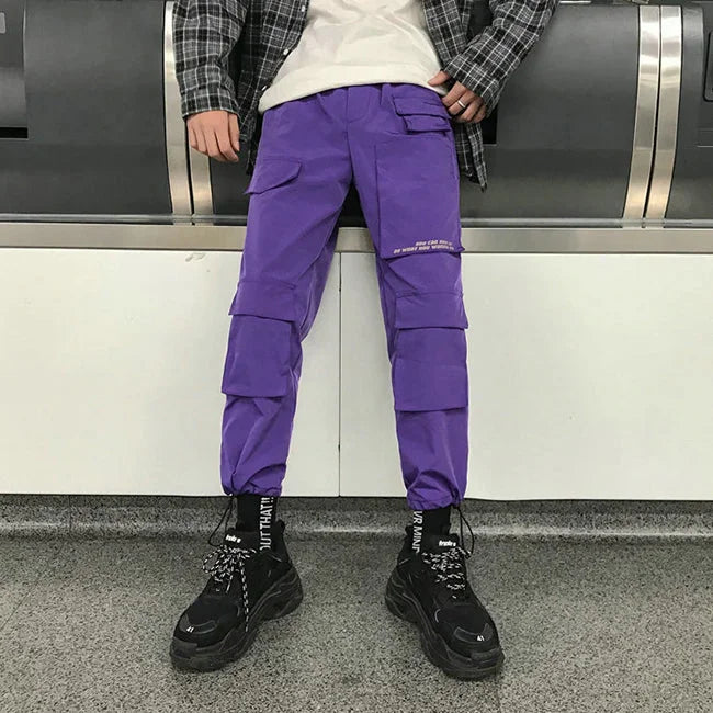 Lila Urban Cargohose Herren
