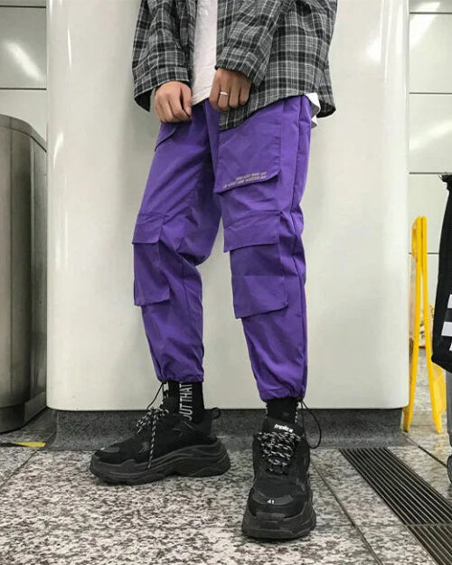 Lila Urban Cargohose Herren