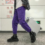 Lila Urban Cargohose Herren