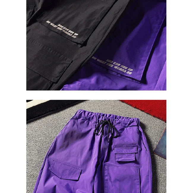 Lila Urban Cargohose Herren