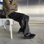 Cargo Jeans Herren Schwarz Baggy