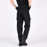 Schwarze Cargohose Herren Darker Straight Fit