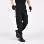 Schwarze Cargohose Herren Darker Straight Fit