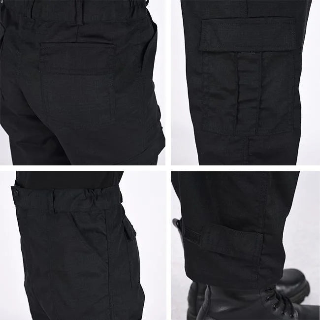 Schwarze Cargohose Herren Darker Straight Fit