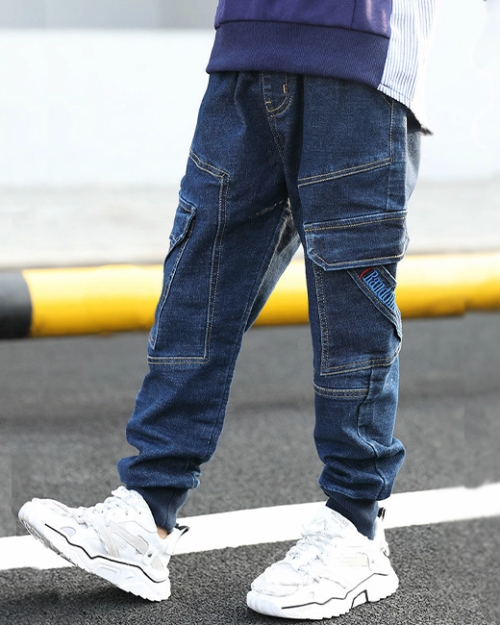 Cargo Jeans Kinder Schriftprint