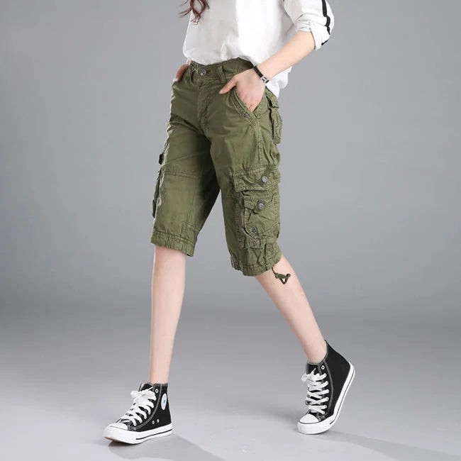 Cargo Shorts Damen in Khaki