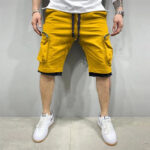 Cargo Shorts Herren in Gelb