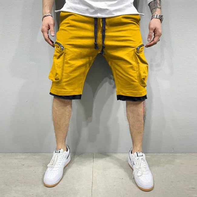 Cargo Shorts Herren in Gelb