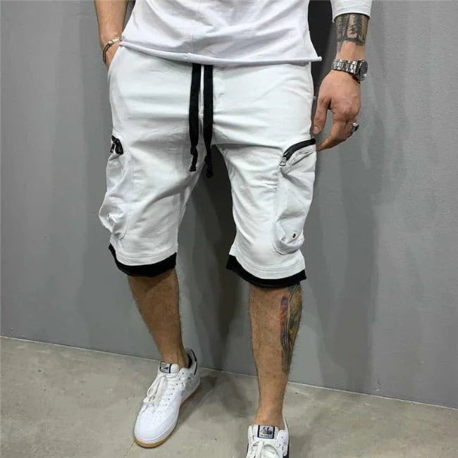 short-cargo-blanc-homme-778.jpg Cargo Shorts Herren Weiß