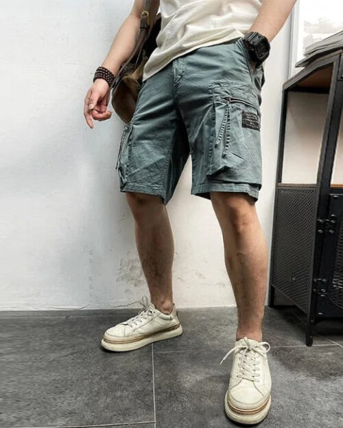 Cargo Shorts Herren Stretch in Blau
