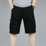 Cargo Shorts Herren Casual in Schwarz