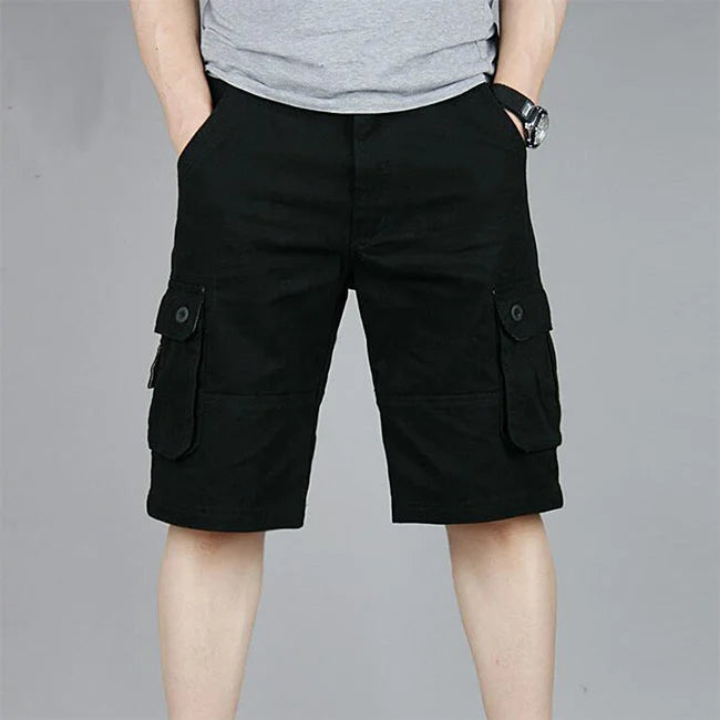 Cargo Shorts Herren Casual in Schwarz