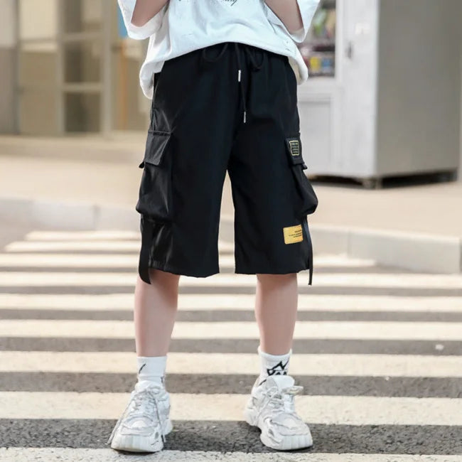 Schwarze Cargo Shorts Kinder
