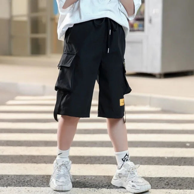 Schwarze Cargo Shorts Kinder