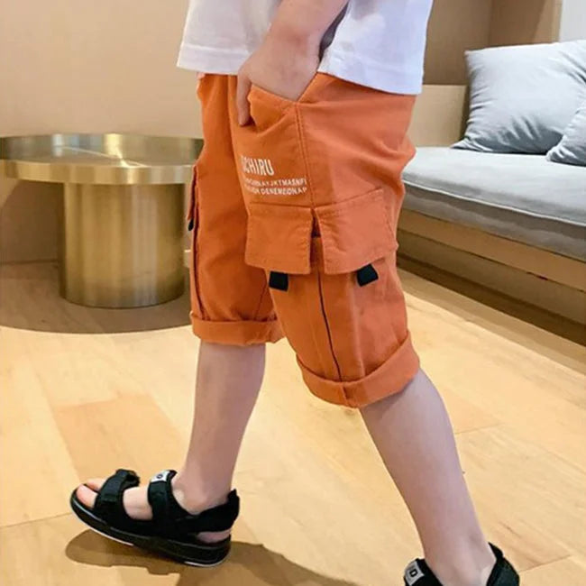 Cargo Shorts für Jungen in Orange