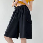 Oversize Cargo Shorts Damen Rosa