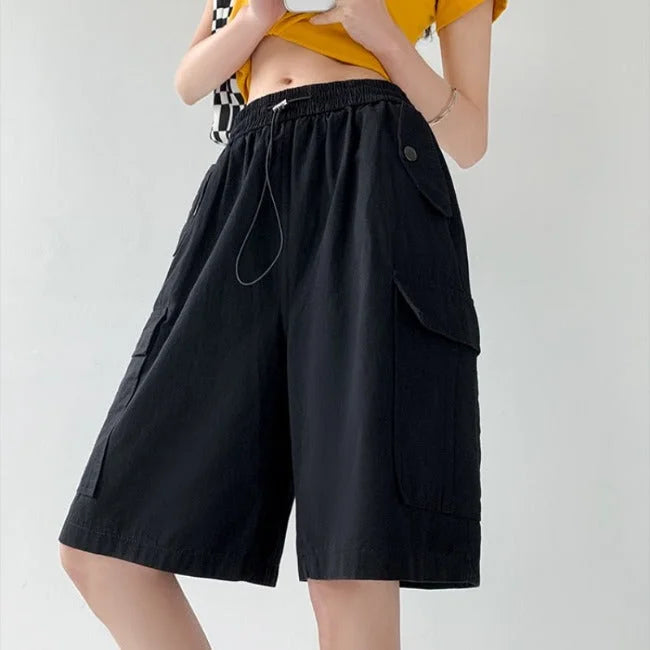 Oversize Cargo Shorts Damen Rosa