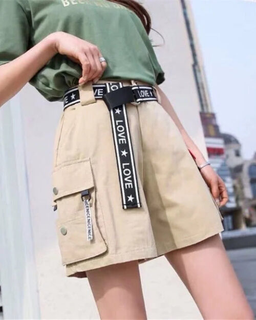 Streetwear Cargo Shorts Damen in Beige