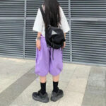 Cargo Shorts Damen Lila