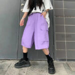 Cargo Shorts Damen Lila