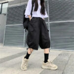 Cargo Shorts Damen in Schwarz