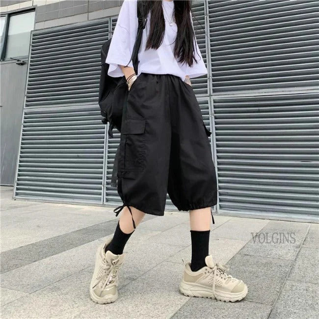 Cargo Shorts Damen in Schwarz
