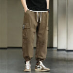 Khaki Baggy Cargohose Herren Hip Hop