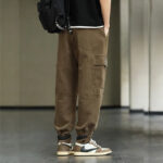 Khaki Baggy Cargohose Herren Hip Hop