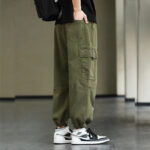 Khaki Baggy Cargohose Herren Hip Hop